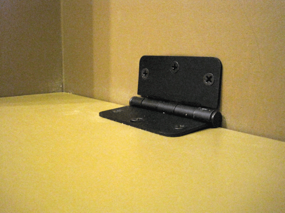 Here is a bench hinge installed, I just surface mounted the hinge. It looks and works fine.