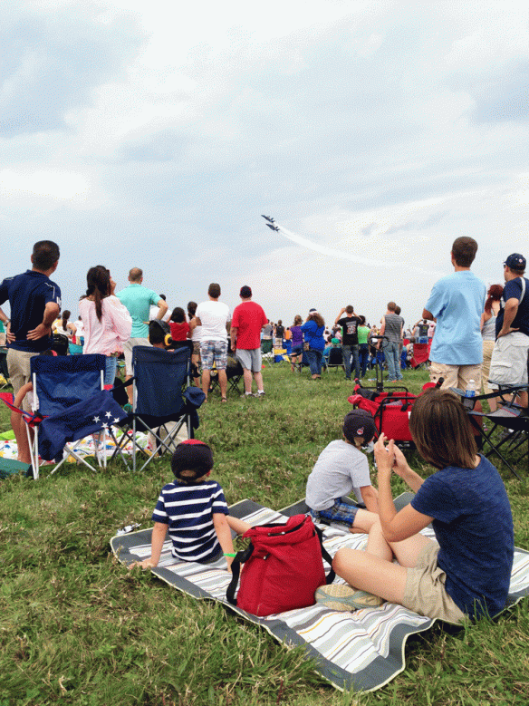 Watching the Blue Angels is a Cleveland tradition. It makes me really happy to share the experience with my kids.