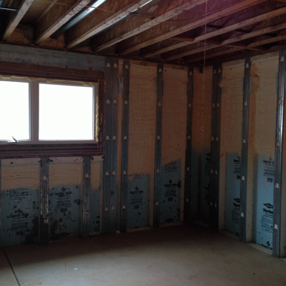 Basement after insulation.