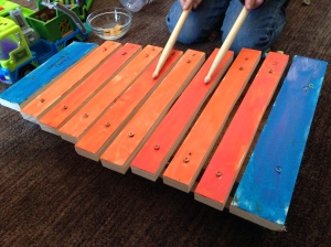 The xylophone in action.